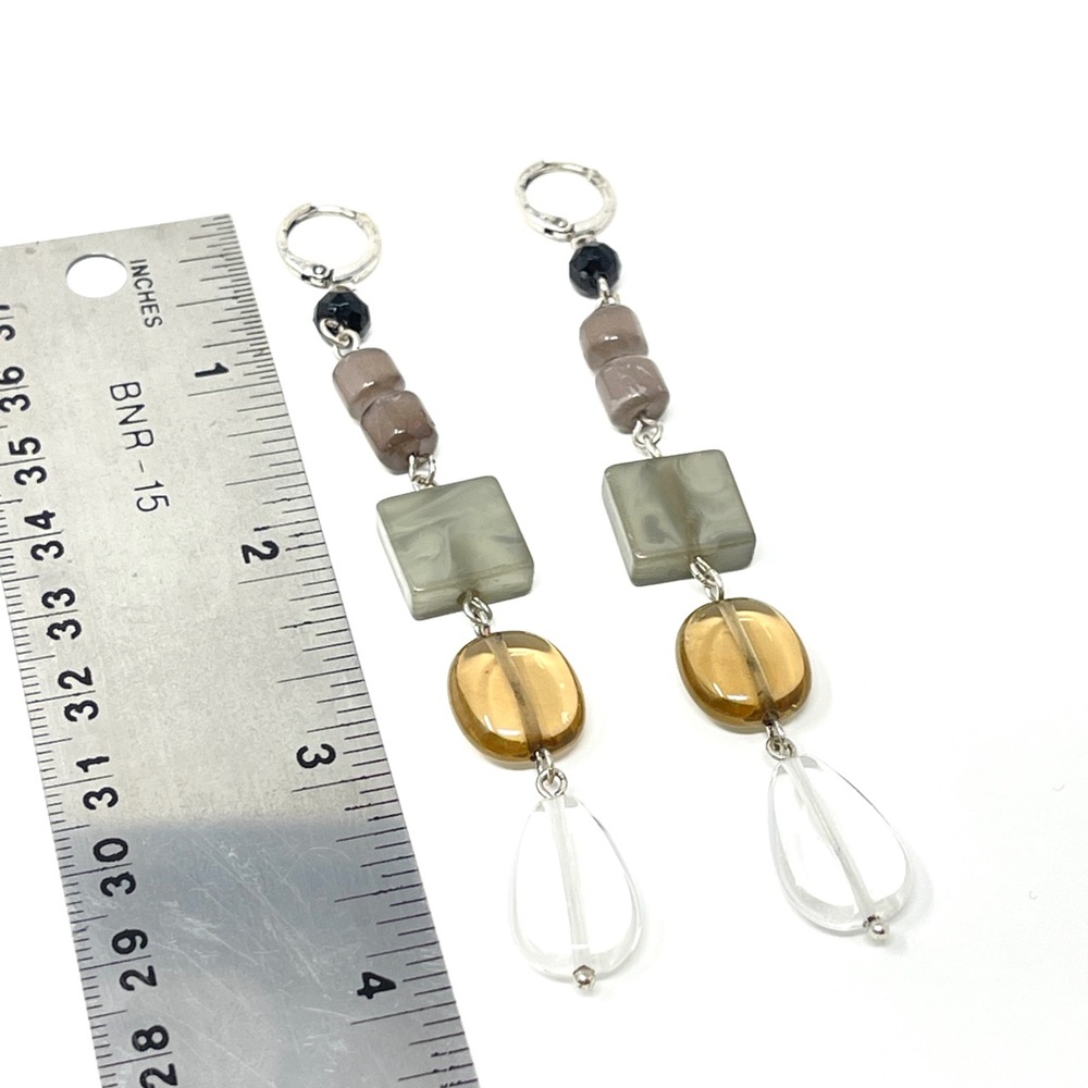 New Free People Aquamarine Dangle Drop Earrings - Picture 5 of 6